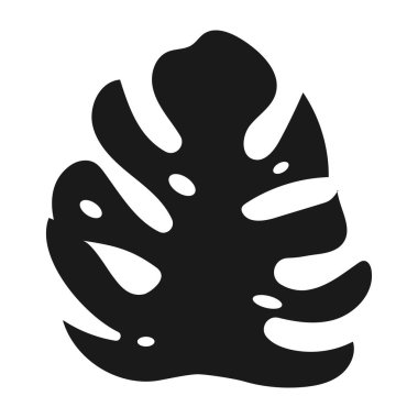 Monstera yaprağı ikon vektör tasarım şablonu