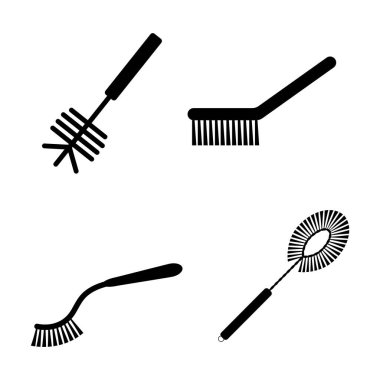 toilet brush icon vector illustration symbol design