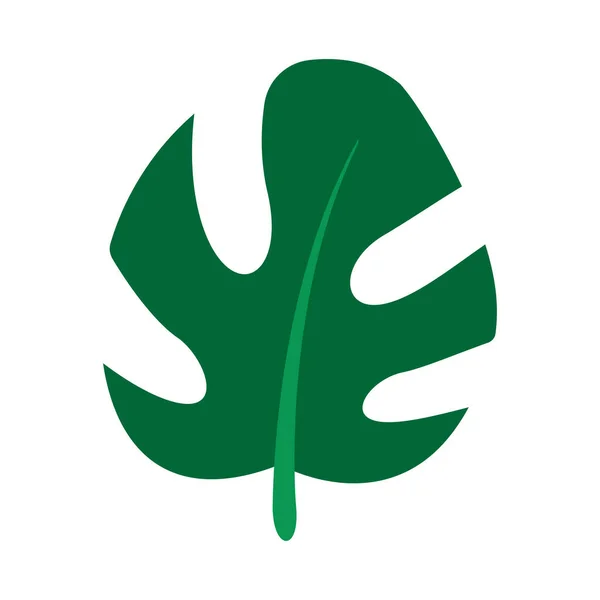 Monstera Leaf Icon Vector Design Template — 스톡 벡터