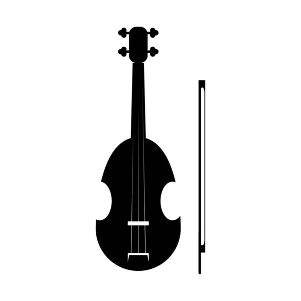 バイオリンベクトルアイコンイラストロゴテンプレート — ストックベクタ