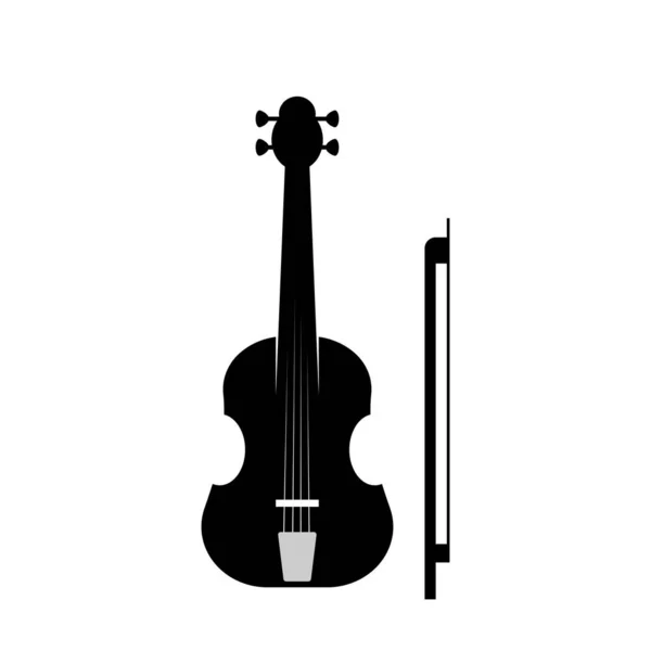 Violin Vector Icon Illustration Logo Template — Vetor de Stock
