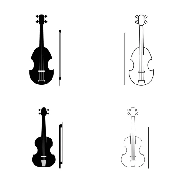 Violin Vector Icon Illustration Logo Template — Image vectorielle