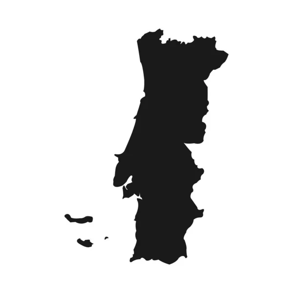 Portugál Térkép Ikon Vektor Illusztráció Tervezés — Stock Vector