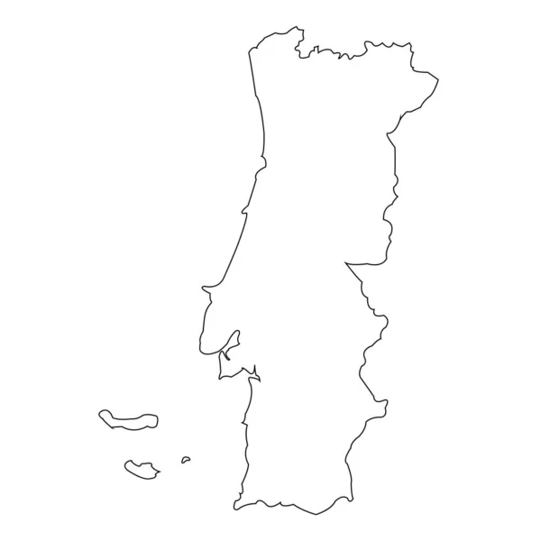 Portugál Térkép Ikon Vektor Illusztráció Tervezés — Stock Vector