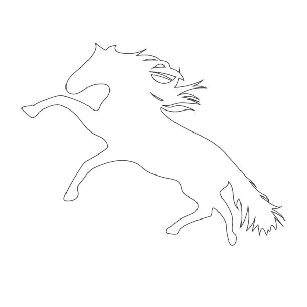 Desenho Ilustração Vetor Ícone Cavalo —  Vetores de Stock