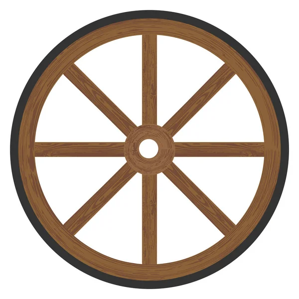 stock vector vintage wooden wheel vector icon illustration design