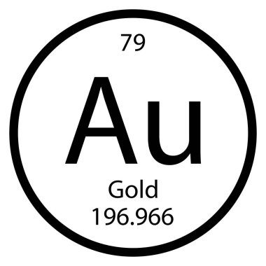 Periyodik tablo elementi kimyasal sembolü aurum molekül kimyasal vektör atom ikonu