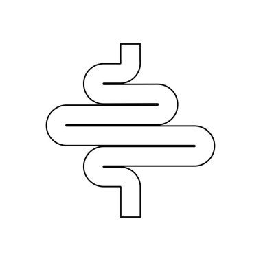 bağırsak basit ikon vektör çizim sembolü tasarımı