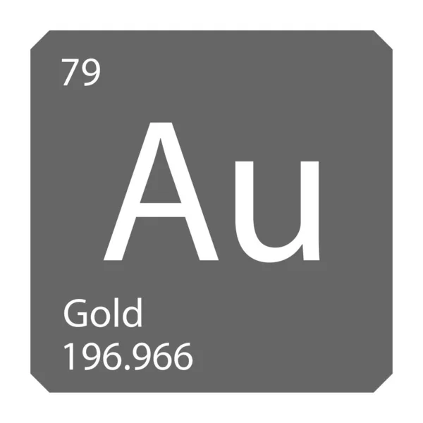 Periodic Table Element Chemical Symbol Aurum Molecule Chemistry Vector Atom — Stock Vector