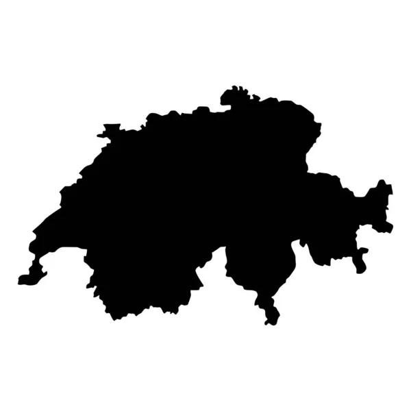 スイス地図のアイコンイラストデザイン — ストックベクタ