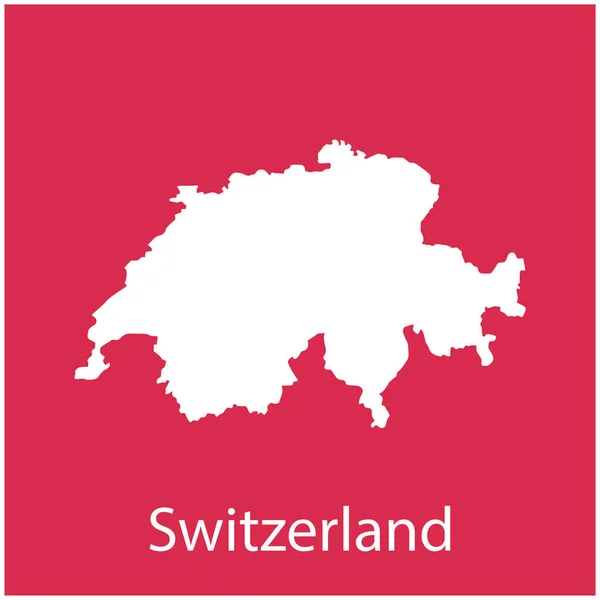 Diseño Ilustración Icono Mapa Suiza — Vector de stock