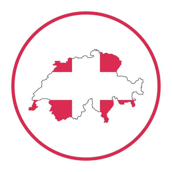 Diseño Ilustración Icono Mapa Suiza — Vector de stock