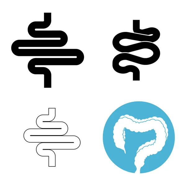 腸シンプルなアイコンベクトルイラスト記号デザイン — ストックベクタ
