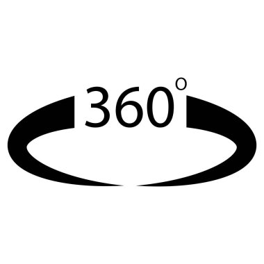 360 derece logo, vektör illüstrasyon sembolü tasarımı