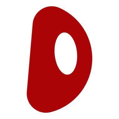 harf logosu d vektör illüstrasyon tasarımı