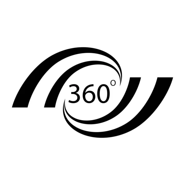 360 Degree Logos Vector Illustration Symbol Design — Stock Vector