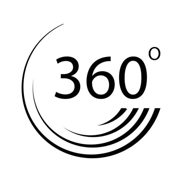 Logotipos 360 Graus Desenho Símbolo Ilustração Vetorial —  Vetores de Stock