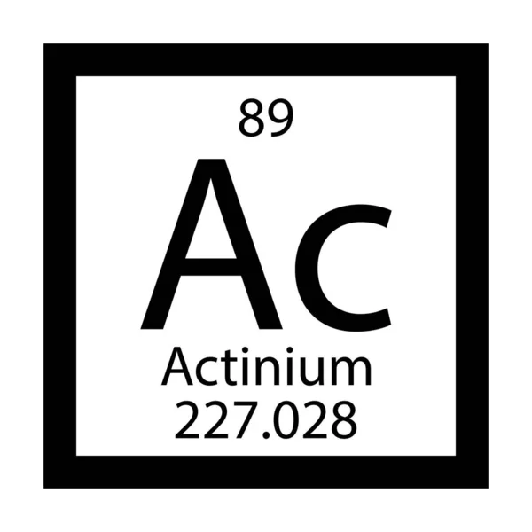 Időszakos Tábla Elem Kémiai Szimbólum Aktinium Molekula Kémiai Vektor Atom — Stock Vector