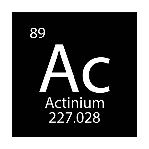 Élément Tableau Périodique Symbole Chimique Actinium Molécule Chimie Vecteur Atome — Image vectorielle
