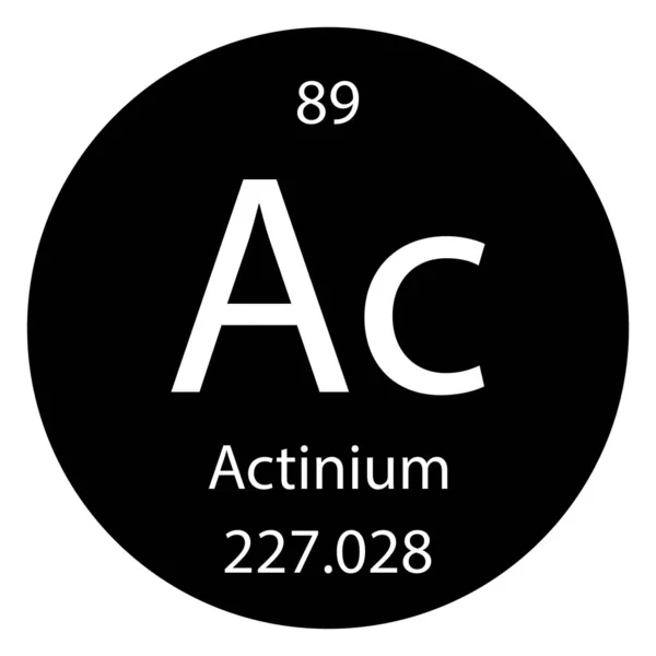 Tabla Periódica Elemento Químico Símbolo Actinio Molécula Química Vector Átomo — Archivo Imágenes Vectoriales