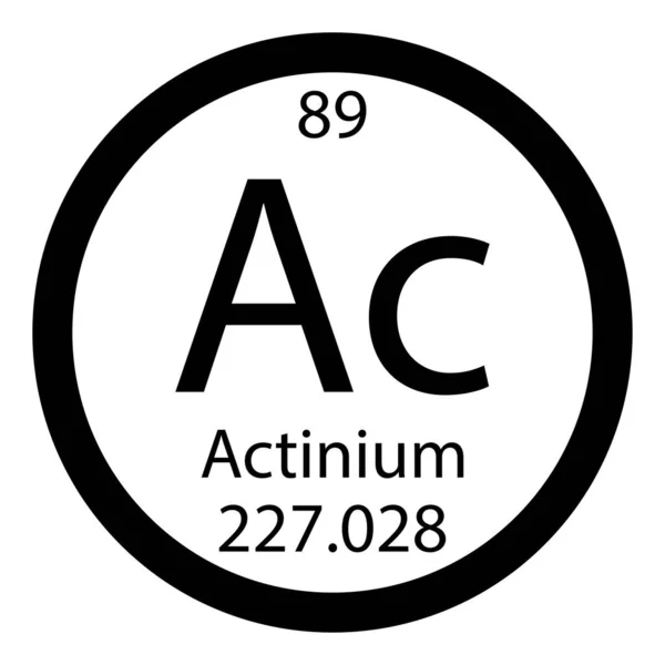 Tabla Periódica Elemento Químico Símbolo Actinio Molécula Química Vector Átomo — Vector de stock