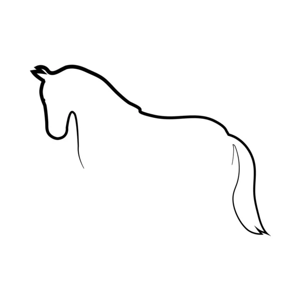 Paard Pictogram Vector Illustratie Ontwerp — Stockvector