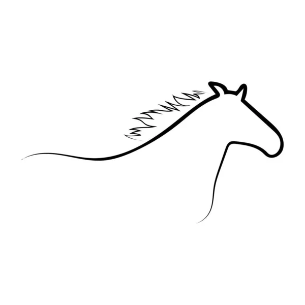 Άλογο Εικονίδιο Διανυσματική Απεικόνιση Σχεδιασμό — Διανυσματικό Αρχείο