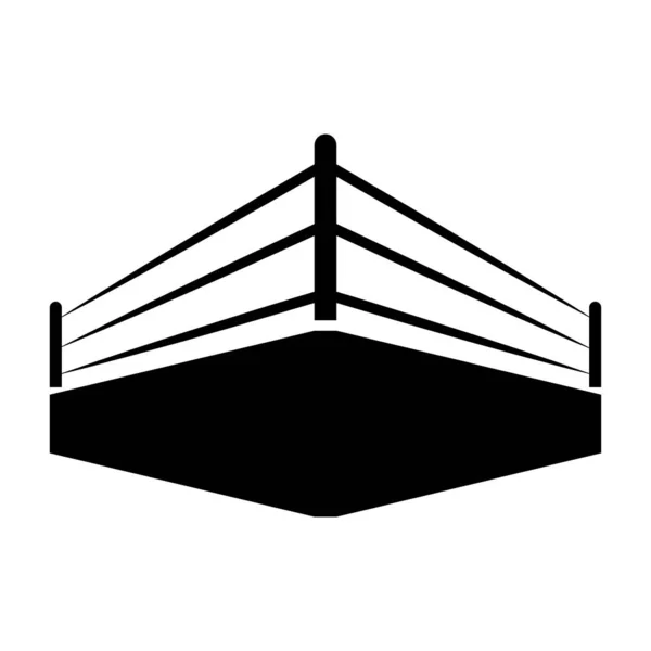 ボクシングリングアイコンベクトルイラストデザイン — ストックベクタ
