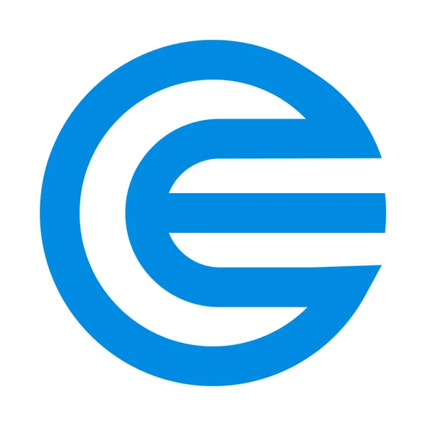Електронна Літера Логотип Векторний Дизайн Ілюстрації — стоковий вектор