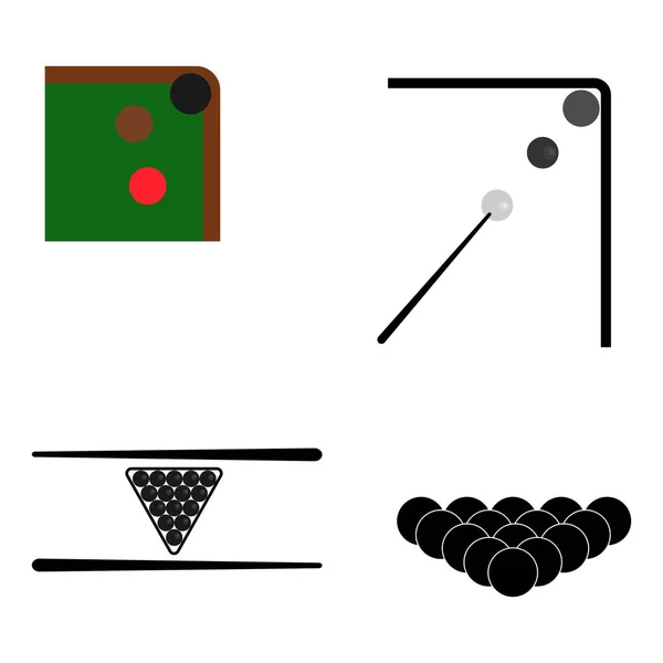 台球图标矢量图解符号设计 — 图库矢量图片