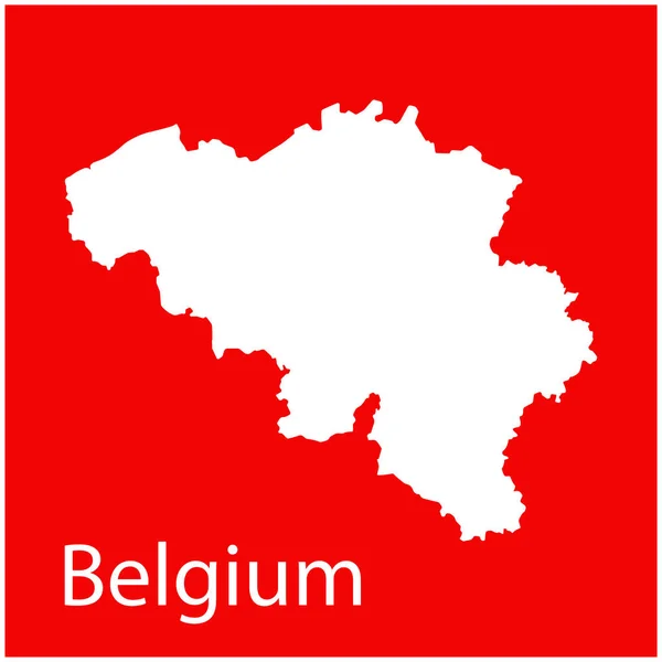 Belgien Karte Symbol Vektor Illustration Design — Stockvektor
