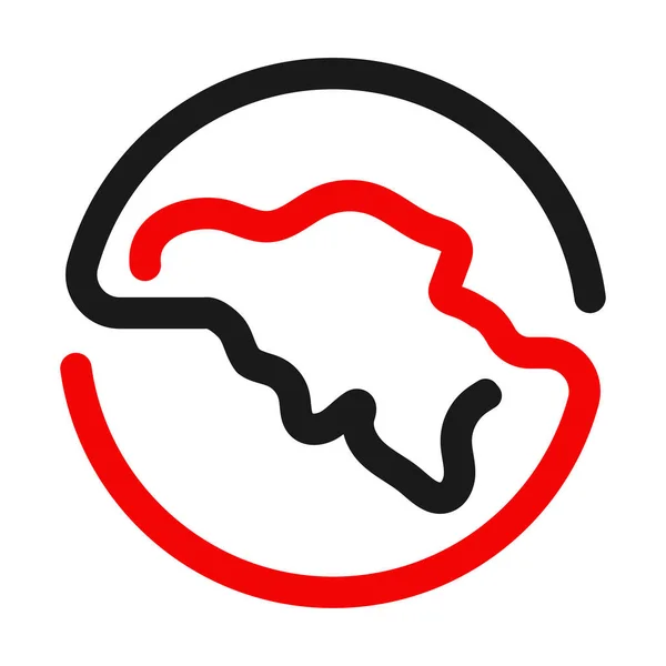 Belgium Mapa Ikona Wektor Ilustracja Projekt — Wektor stockowy