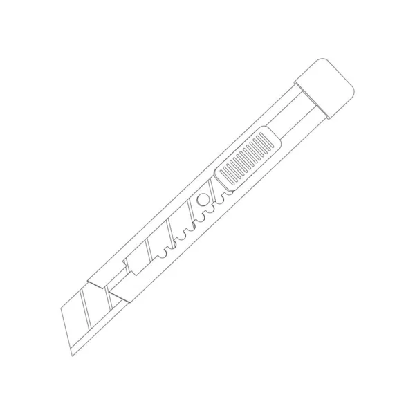 Schneidmesser Briefpapier Ikone Vektor Design Vorlage — Stockvektor
