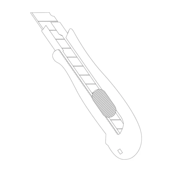 Cuchillo Corte Plantilla Diseño Vectores Icono Papelería — Vector de stock