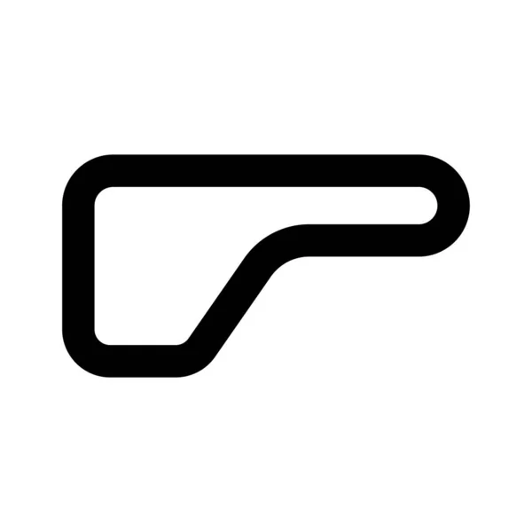 Circuito Carreras Icono Vector Ilustración Símbolo Diseño — Archivo Imágenes Vectoriales