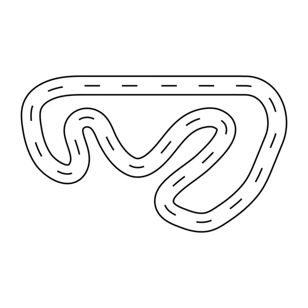 Circuit Course Icône Vectoriel Illustration Symbole Conception — Image vectorielle