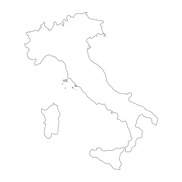 Itália País Mapa Ícone Vetor Ilustração Design — Vetor de Stock