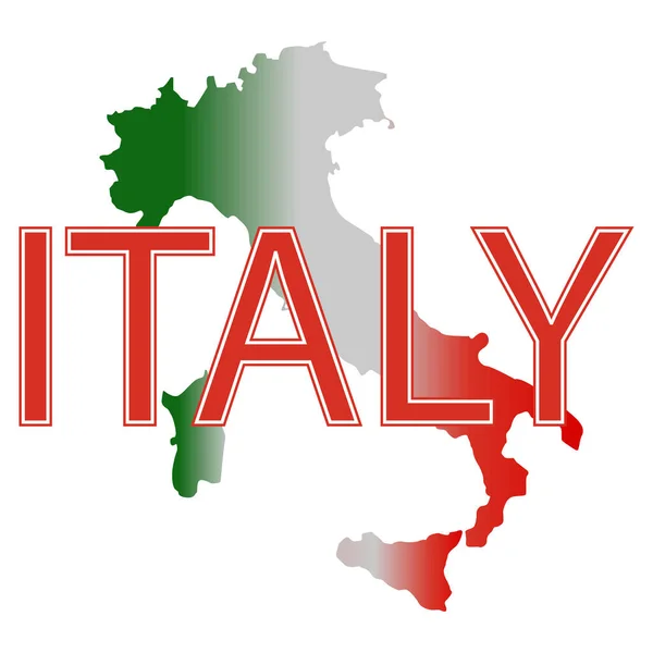 Italia Paese Mappa Icona Vettoriale Illustrazione Design — Vettoriale Stock