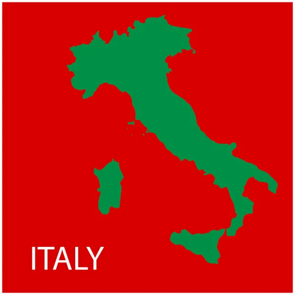 Italy Země Mapa Ikona Vektor Ilustrace Design — Stockový vektor