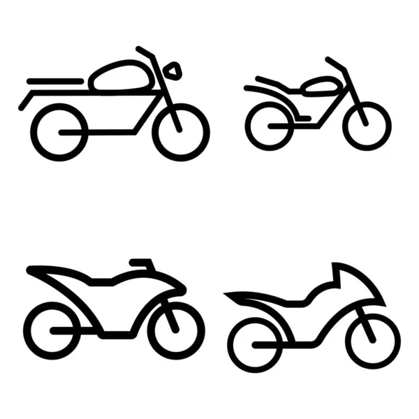 Desain Gambar Vektor Ikon Sepeda Motor - Stok Vektor