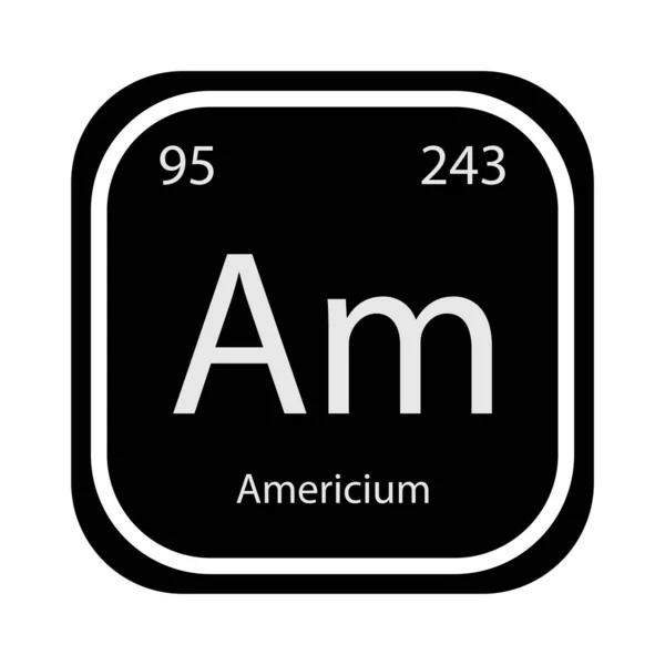 Americium Icon Vector Illustration Design — Stock Vector