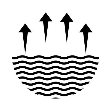 buharlaşan su ikonu vektör illüstrasyon tasarımı