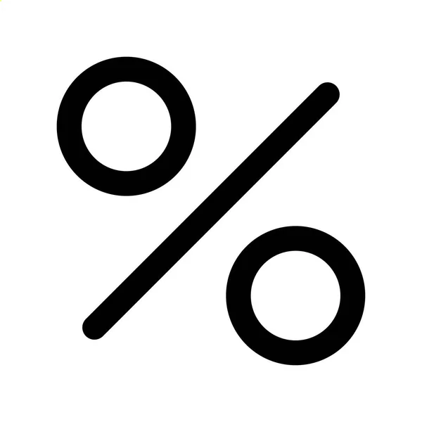 Math Symbol Icon Percent Vector Illustration Design — Stock Vector