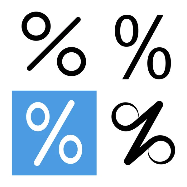 Wiskunde Symbool Pictogram Procent Vector Illustratie Ontwerp — Stockvector