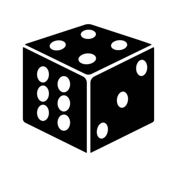 Casino Würfel Symbol Vektor Illustration Design — Stockvektor