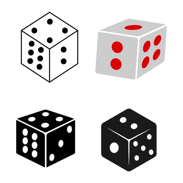 Casino Dados Icono Vector Ilustración Diseño — Vector de stock