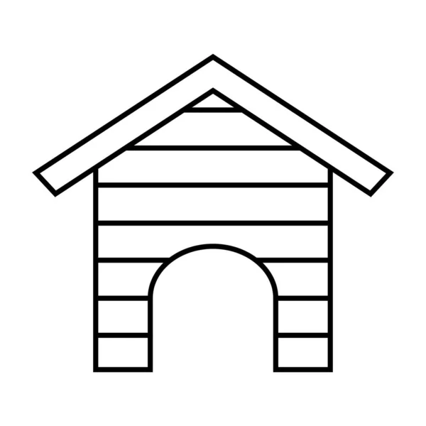 Doghouse Dog Kennel Εικονίδιο Διάνυσμα Εικονογράφηση Σύμβολο Σχεδιασμό — Διανυσματικό Αρχείο