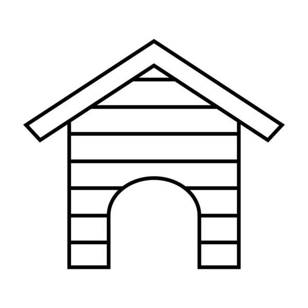 Doghouse Dog Kennel Ikon Vektor Illustration Symbol Design — Stock vektor