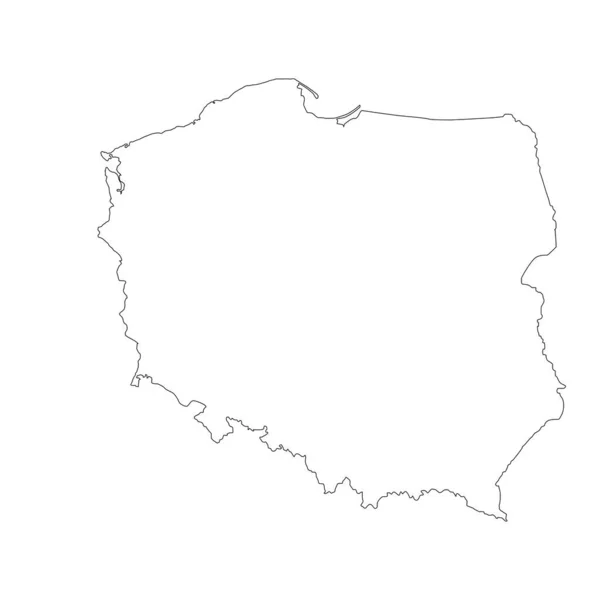 Desenho Ilustração Vetor Ícone Mapa Poland — Vetor de Stock