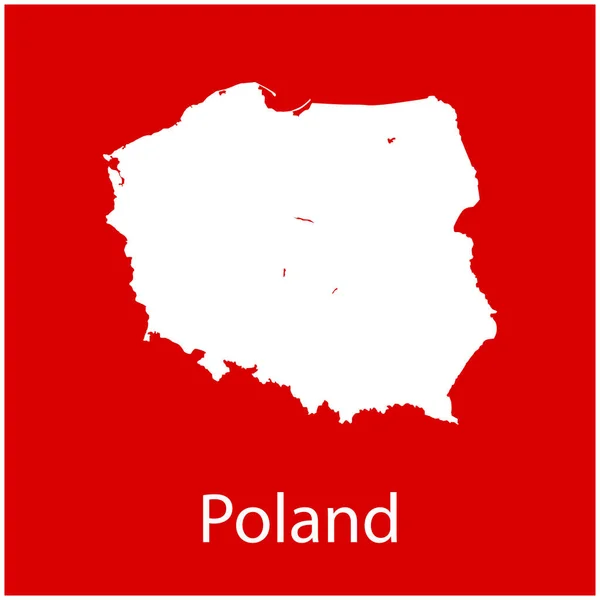 Дизайн Векторной Иллюстрации Карты Польши — стоковый вектор